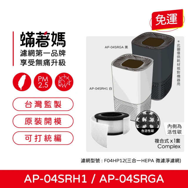 蟎著媽 濾網(適 奇美 CHIMEI AP-04SRH1 AP-04SRGA AP-04SRH1 空氣清淨機)