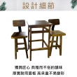【吉迪市柚木家具】實木簡約吧台桌椅組 RPCH001ASET1(桌椅組 吧檯椅 吧台桌 高腳椅 高腳桌 厚實 高承重)