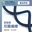【POLYWELL】Type-C To Type-C PD編織快充線 60W 編織線 /藍色 /1M