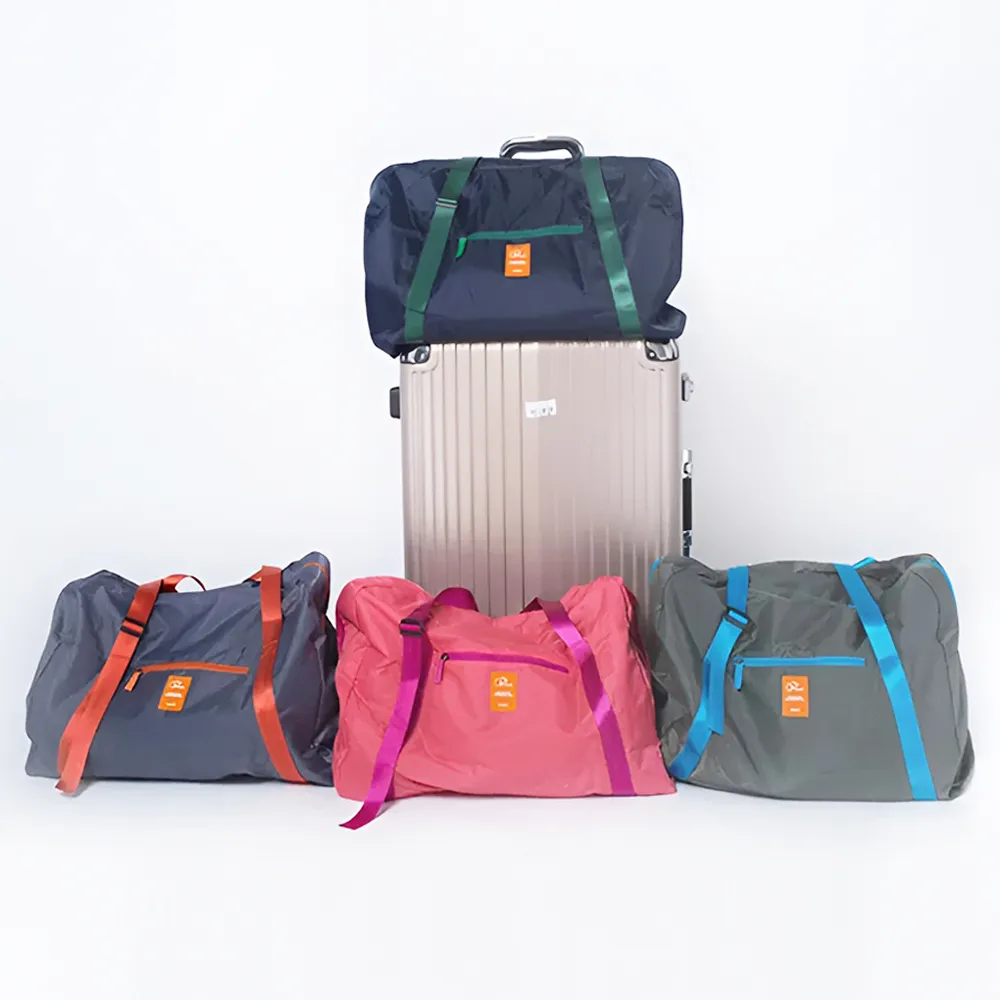 【BeOK】高質感！雙層大容量旅行摺疊收納包(4色 可附掛行李箱)