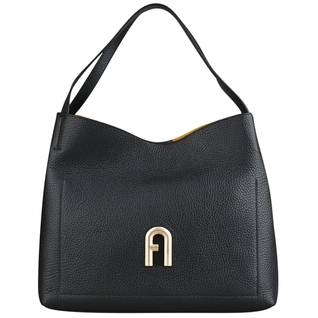 【FURLA 芙拉】PRIMULA經典拱門標誌全皮肩背包(黑)
