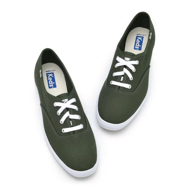 Keds】CHAMPION 品牌經典帆布休閒鞋-橄欖綠(9233W110384) - momo購物網