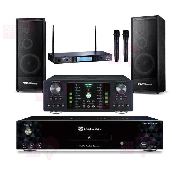 【金嗓】CPX-900 K1A+DB-7AN+TR-5600+TDF K-124(4TB點歌機+擴大機+無線麥克風+喇叭)