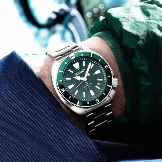 【SEIKO 精工】PROSPEX 陸龜200米潛水機械錶 / 綠面 42.5mm SK037(4R35-04Y0U/SRPH15K1)