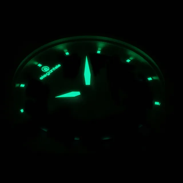 【elegantsis 愛樂時】復古軍事風JT48-MQS三眼計時腕錶 復刻綠(ELJT48MQS-OG02LC)