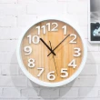 【METER DEER 米鹿】30公分時鐘 掛鐘 創意立體數字刻度款 木紋靜音壁鐘(靜音時鐘 藝術裝飾 掛鐘)