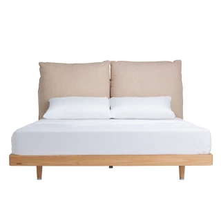 【有情門】STRAUSS 梳舒床組 5x6.2呎(製作期2-3週/實木/MIT/床框/床架/床頭板)