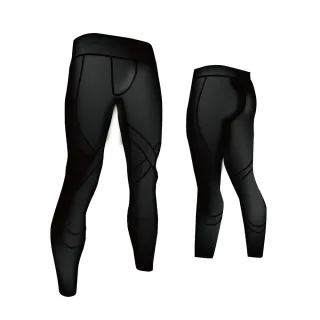 【AREXSPORT】百岳山友推薦 男萊卡經典強力包覆壓縮褲 全黑 登山壓縮褲 水陸兩用褲 台灣製壓力褲