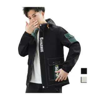 【CPMAX】秋冬街頭撞色立領男生外套(連帽外套 防風外套 教練外套 潮流外套 外套男 秋冬連帽外套 C183)