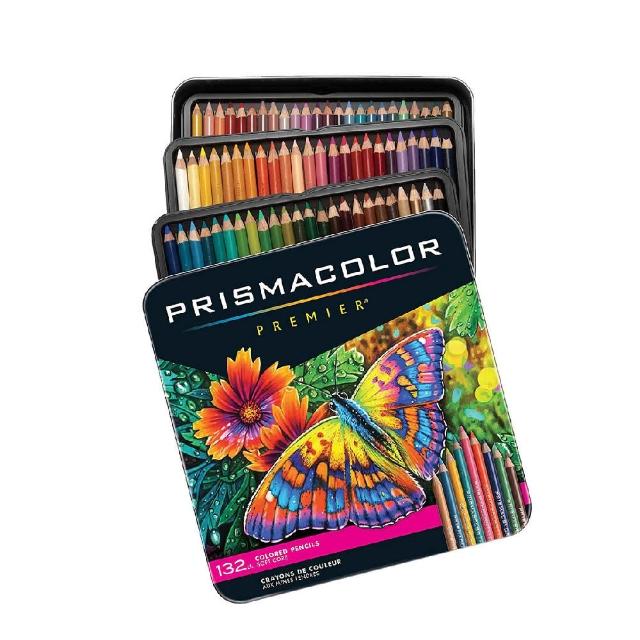 【霹靂馬prismacolor】頂級油性色鉛筆132色盒裝(送色鉛筆專用橡皮擦1入)