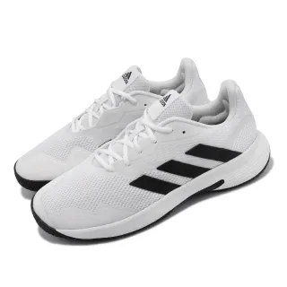 【adidas 愛迪達】網球鞋 CourtJam Control M 男鞋 白 黑 緩震 運動鞋 基本款 愛迪達(GW2984)