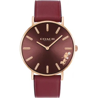 【COACH】官方授權經銷商 晶鑽時尚氣質腕錶-36mm 聖誕禮物(14503851/速)