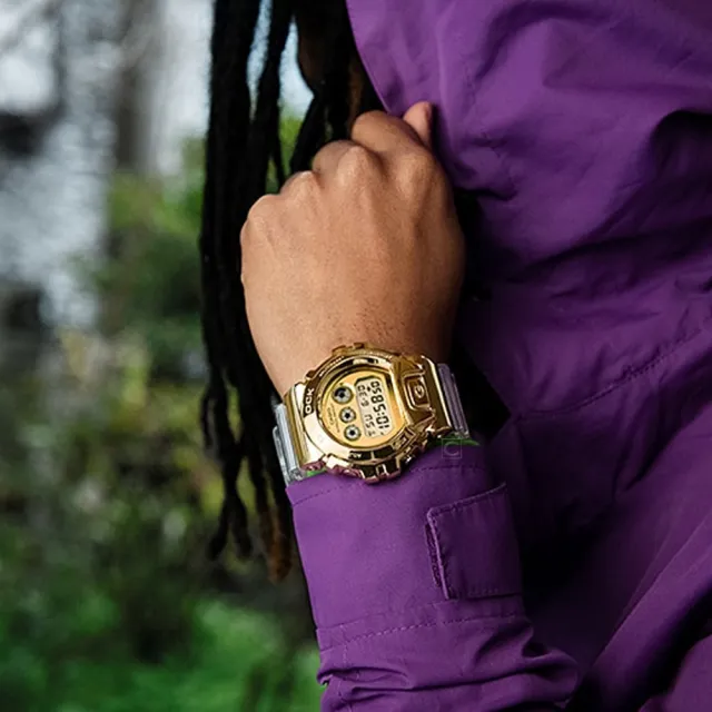 【CASIO 卡西歐】G-SHOCK  霸氣 金色 鋼G 運動錶 男錶  禮物(GM-6900SG-9)