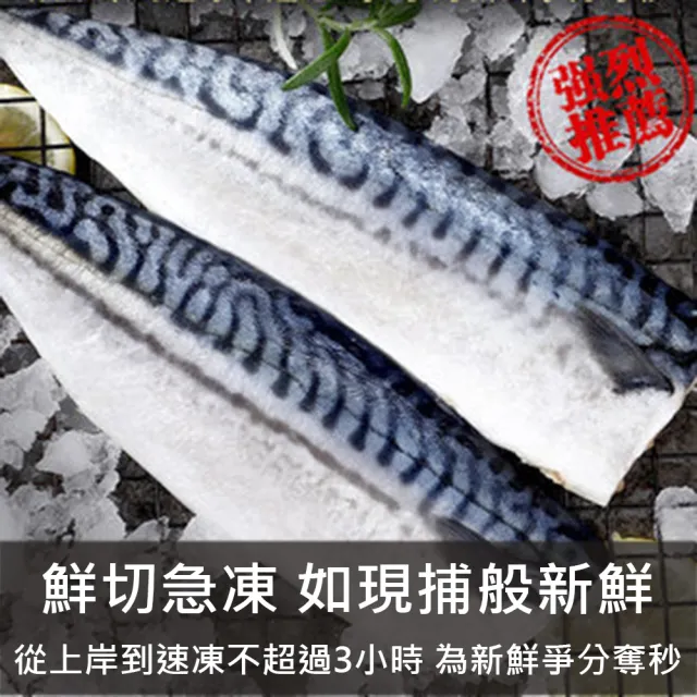 【悅生活】鮮市集 挪威薄鹽鯖魚片180g-200g/片 2包組(1片/1包)