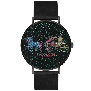 【COACH】官方授權經銷商 繽紛經典馬車時尚手錶-36mm 情人節禮物(14503328/速)