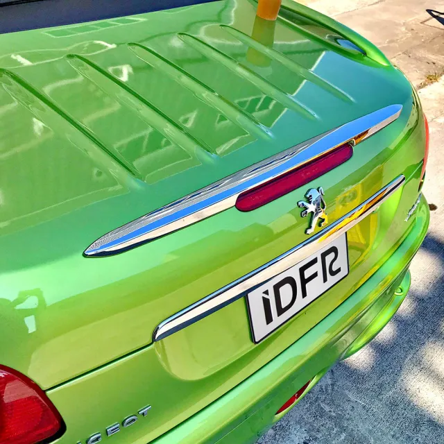 【IDFR】Peugeot 寶獅 206CC 1998~2006 鍍鉻銀 後擾流板 改裝飾貼(後車箱 擾流板貼)