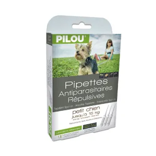 【Pilou 法國皮樂】非藥用除蚤蝨滴劑-幼小犬3支各1.5ml(第二代加強配方/效期:2026.06)