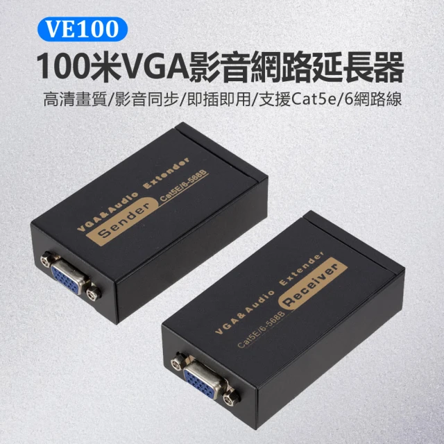 【IS】VE100 100米VGA影音網路延長器