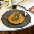 【YU Living 信歐傢居】PVC 圓形蛇皮壓紋餐墊二件組 桌墊 裝飾墊(二件一組/3色/直徑38cm/圓形)