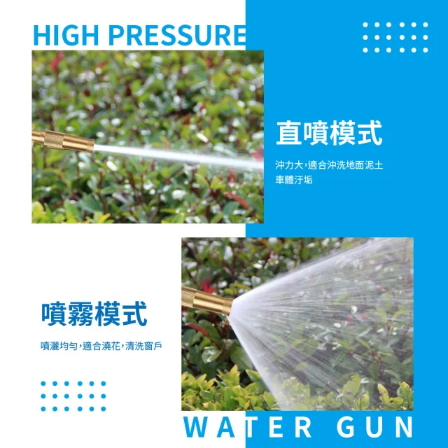 【生活用品】可調節水管高壓噴頭(全銅製 直噴式 洗車 澆花 花灑 噴嘴 灑水噴頭 奶嘴水槍)