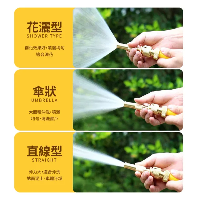 【生活用品】可調節水管高壓噴頭(全銅製 直噴式 洗車 澆花 花灑 噴嘴 灑水噴頭 奶嘴水槍)