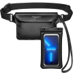 【Spigen】AquaShield A621-防水腰袋組(黑: 腰包+手機防水袋)