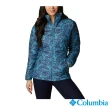 【Columbia 哥倫比亞 官方旗艦】女款-Omni-Heat保暖立領外套-藍印花(UWK14980PB / 2021年秋冬)