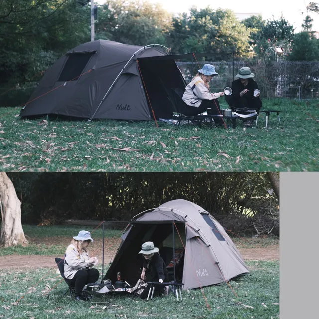 【NUIT 努特】木曜日 鋁合金三人帳 銀膠 210x210xH140cm 帳棚 3人帳蓬 野營 輕量帳 機車露營(NTG112)