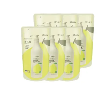【US BABY 優生】植淨清新西柚奶瓶清潔劑補充包(6包)