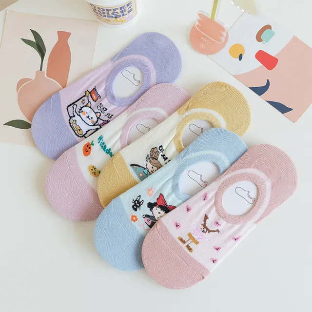 【Socks Form 襪子瘋】小魔女日系棉質隱形襪(5色)