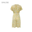 【EPISODE】優雅舒適修身法式印花雪紡短袖洋裝123271