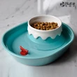 【Nuke 毛核子】陶瓷富士山防蟻碗組(寵物喝水進食兩用碗)