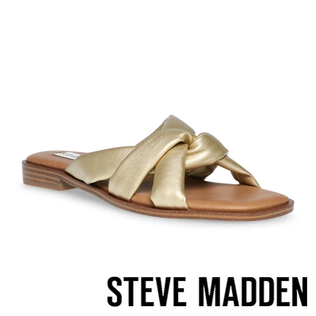 STEVE MADDEN RAIZY 雲朵編織平底涼拖(金色)