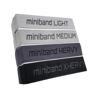 【德國aerobis】minibands 訓練阻力帶4件組10、14、20、30kg(彈力帶、翹臀圈)