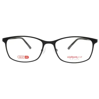 【Alphameer】光學眼鏡 韓國塑鋼細框款 經典塑鋼系列(消光黑#AM67 C2)
