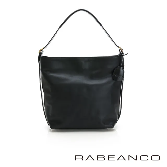 【RABEANCO】DON頂級牛皮肩背/斜背包(黑)