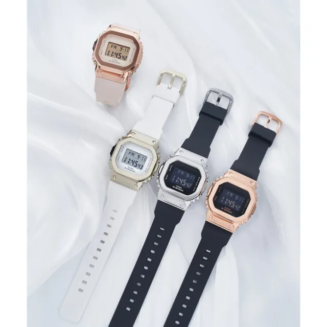 【CASIO 卡西歐】玫金調方形G-SHOCK WOMEN系列(GM-S5600PG-1)