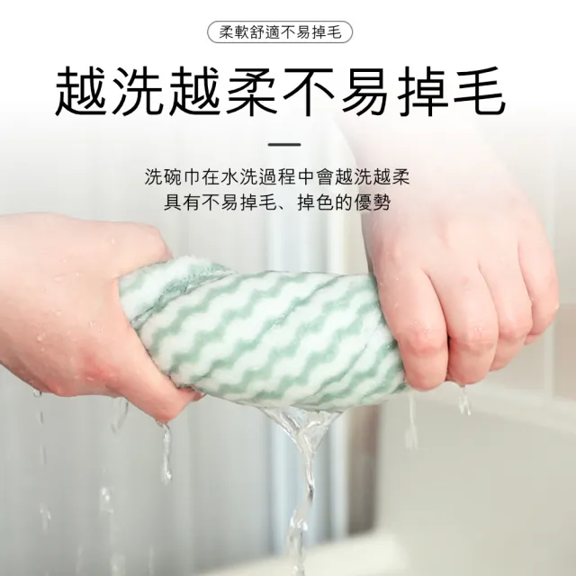 【Dagebeno荷生活】條紋款珊瑚絨清潔抹布 快速去油污強力吸水擦拭巾(20入)