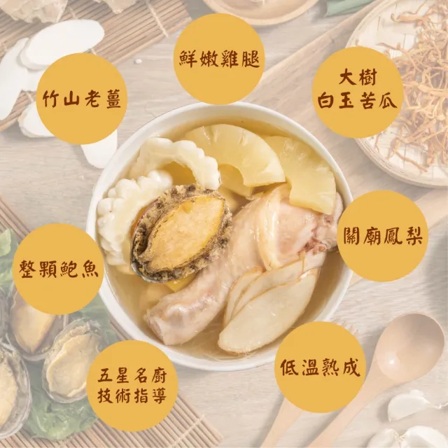 【優鮮選】白玉苦瓜鳳梨鮑魚雞湯 6盒