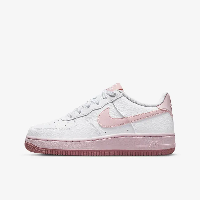 【NIKE 耐吉】休閒鞋 運動鞋 AIR FORCE 1 GS 男鞋 女鞋大童 白粉(CT3839107)