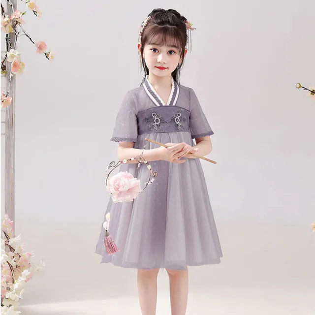 【Kori Deer 可莉鹿】女童萬聖節變裝派對造型服裝古裝漢服-多款-五分袖-活潑佳人(古風儒裙中國風角色扮演)