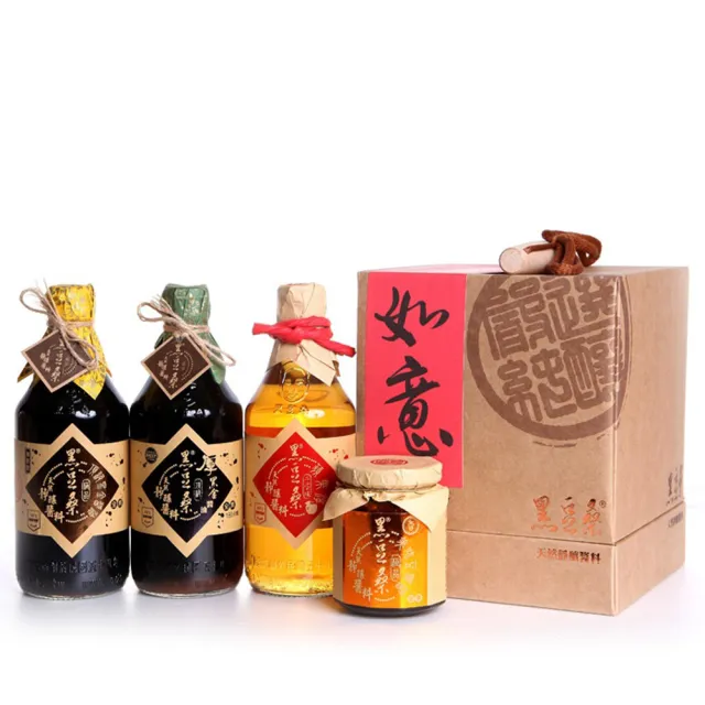 【黑豆桑】端午豪華家庭禮盒組 x2組(黑金550ml+厚黑550ml+蘋果淳550ml+豆瓣300g)