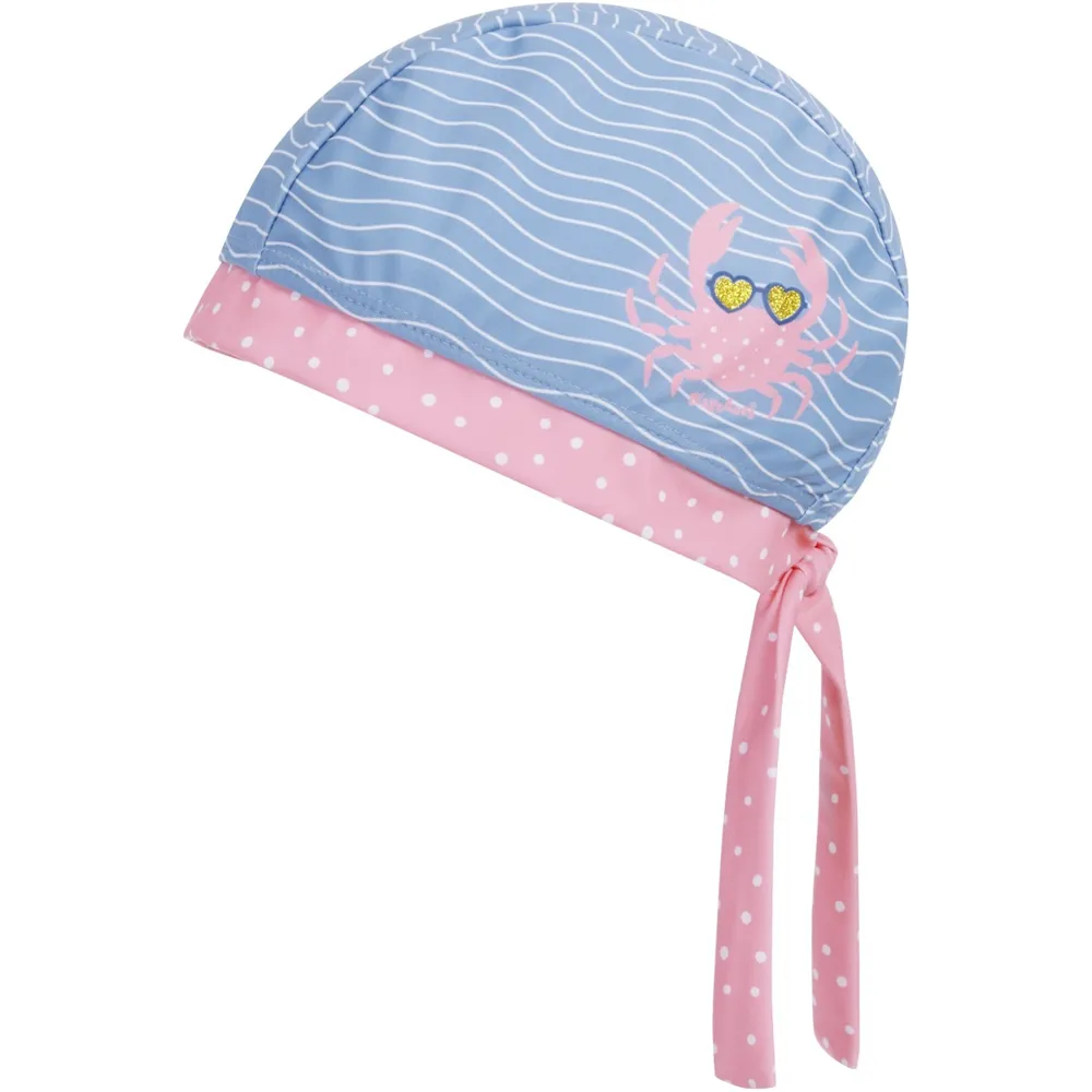 【Playshoes】嬰兒童抗UV防曬頭巾泳帽-螃蟹(抗紫外線快乾)