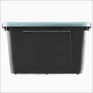 【特力屋】百富 滑輪整理箱 收納箱 85L 藍 BF-851