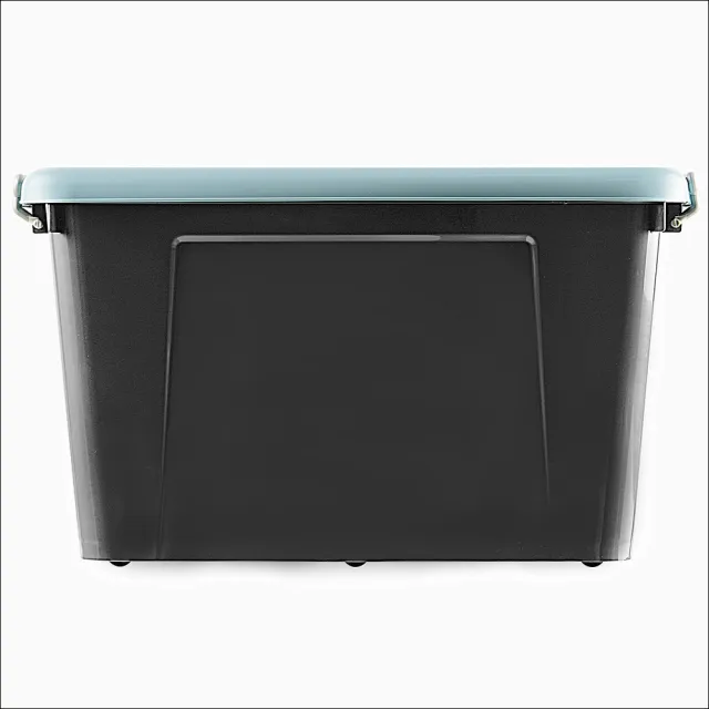 【特力屋】百富 滑輪整理箱 收納箱 85L 藍 BF-851
