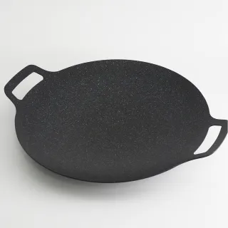 韓國製大理石重力鑄造IH深型平底煎烤盤-38cm(烤盤)