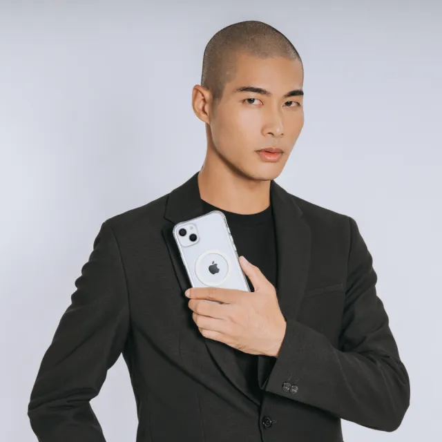 【MAGEASY】iPhone 14 Pro Max 6.7吋 ATOMS M 磁吸超軍規防摔透明手機殼(磁圈款 吸震升級)