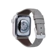 【Gramas】Apple Watch 38/40/41mm 莫蘭迪仕女真皮錶帶(灰)