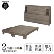 【顛覆設計】二件組 諾兒插座床頭箱+加高床底(雙人5尺)