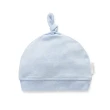 【Purebaby】澳洲有機棉 嬰兒帽 可調節帽高 粉藍(新生兒 帽子 親膚有機棉)